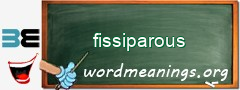 WordMeaning blackboard for fissiparous